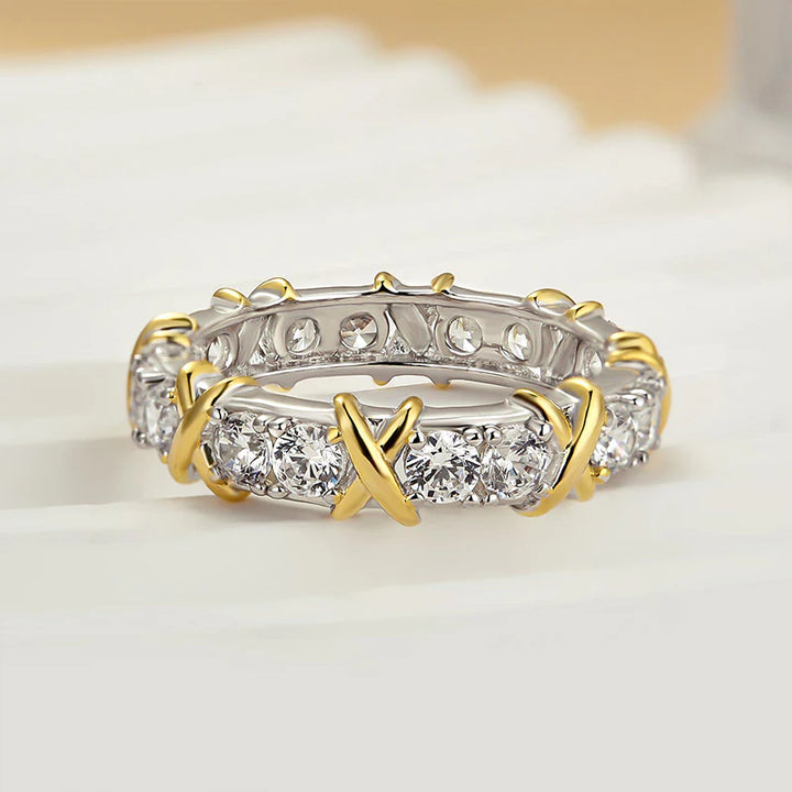 Cross-Wrapped Diamond Ring (Luxury Vintage Personalized Style)