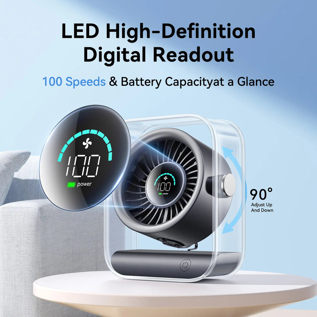 Desktop Turbo Circulating Humidifying Fan, Multi-Angle Adjustable Quiet Desk Fan for Home & Office