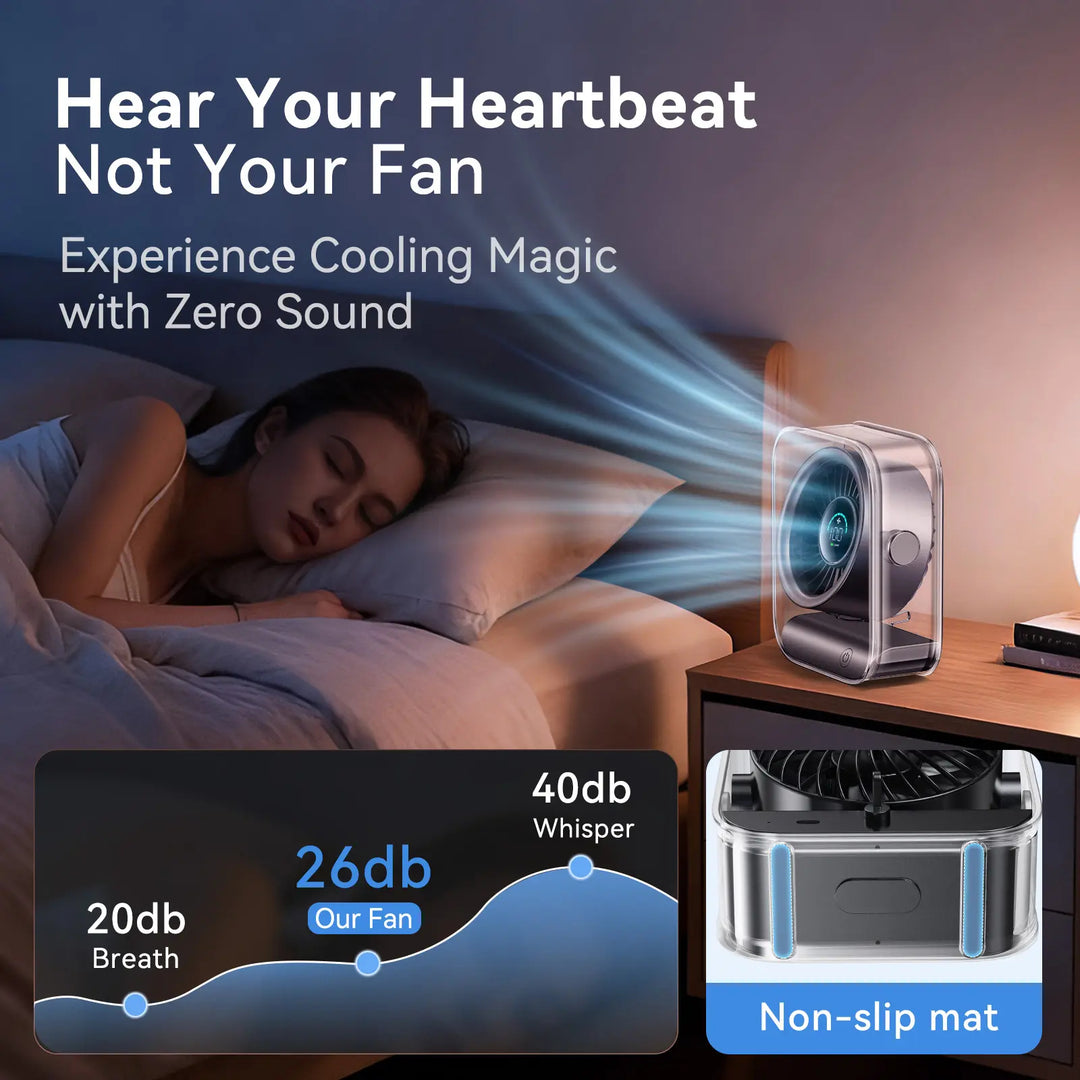 Desktop Turbo Circulating Humidifying Fan, Multi-Angle Adjustable Quiet Desk Fan for Home & Office