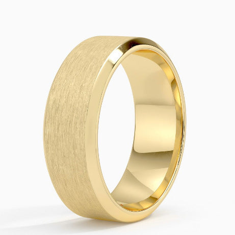 Minimalist Brushed Plain Band Ring (Niche Personalized Unisex Band)