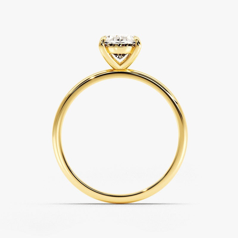 Minimalist INS-Style Cubic Zirconia Ring – Handmade Ultra-Sparkle Diamond-Inspired Design