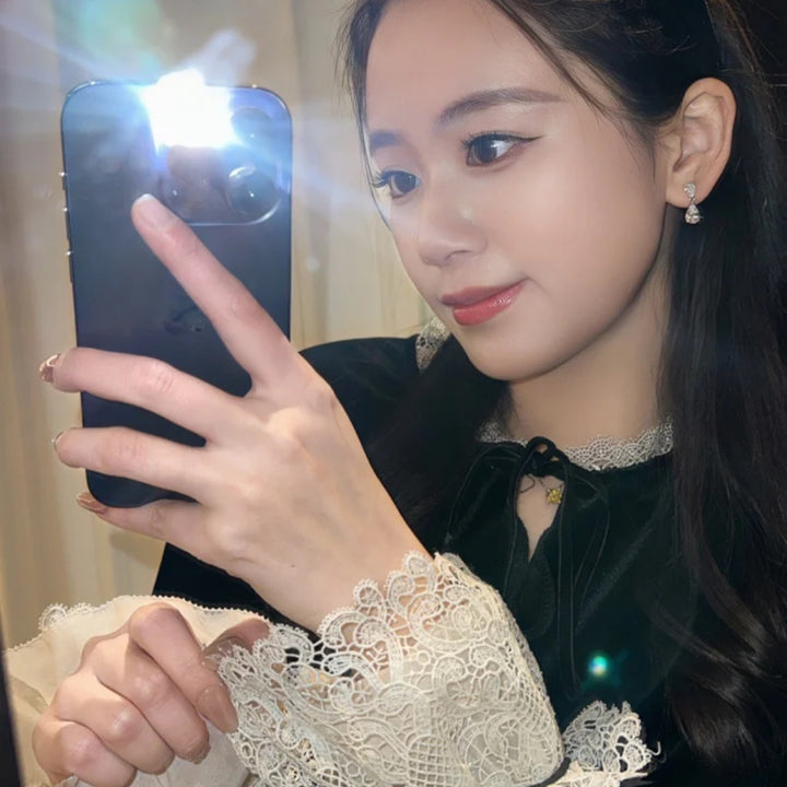 Double Pear Diamond Drop Earrings (Women's Luxury Elegant Style)