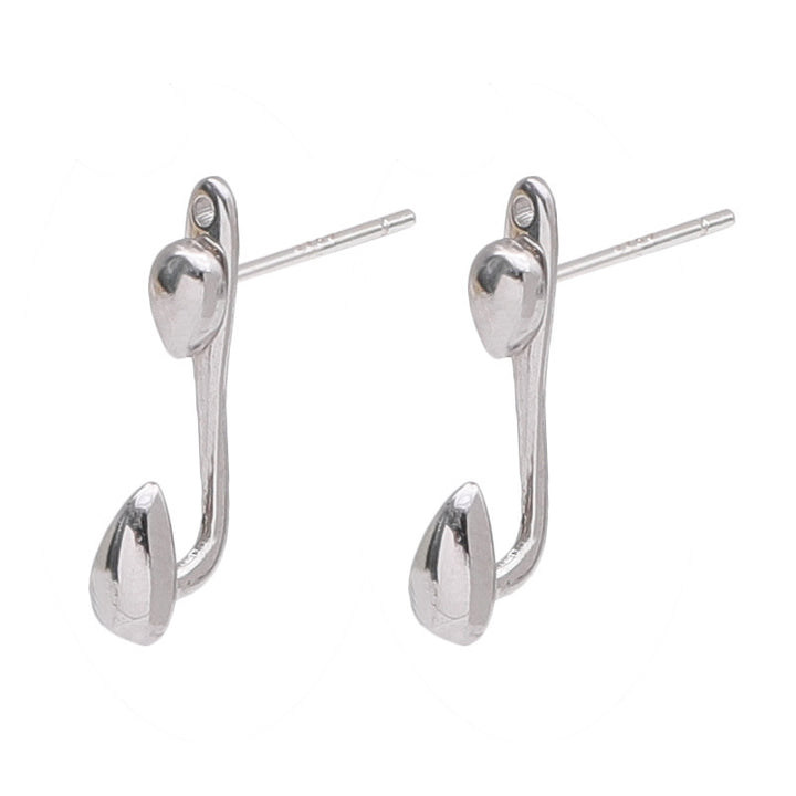 S925 Silver Double Teardrop Combo Stud Earrings, Minimal Smooth Solid Teardrop 2-Wear Earrings, Gold & Silver Two Tones