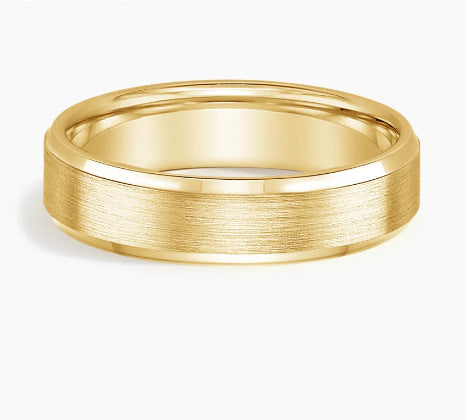 Minimalist Brushed Plain Band Ring (Niche Personalized Unisex Band)