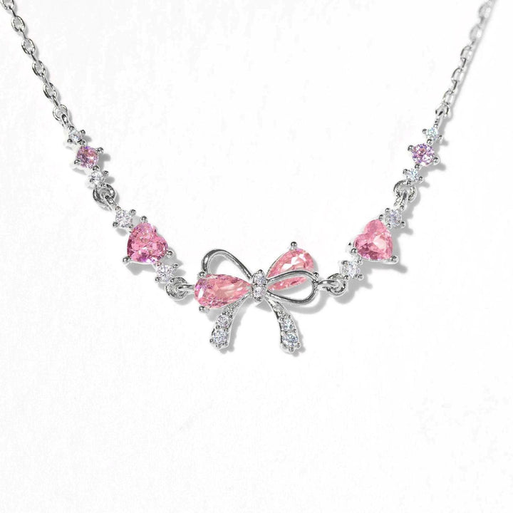 Bowknot & Heart Zircon Bracelet for Women – Cute and Trendy Minimalist Design