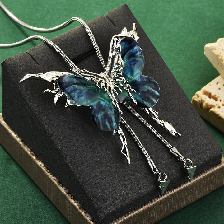 Interchangeable Butterfly Pendant Adjustable Necklace