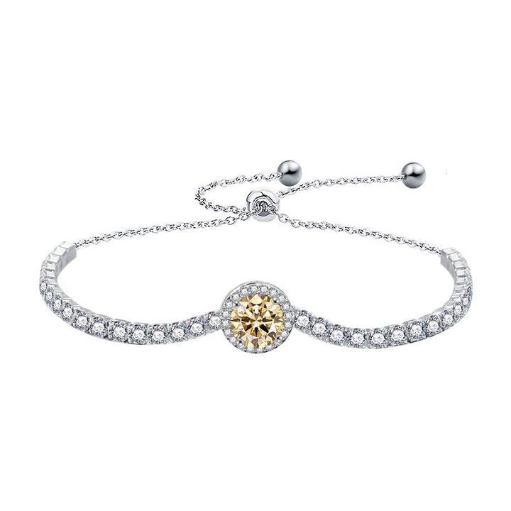 Luxury S925 Sterling Silver Moissanite “Starlight” Bracelet for Women