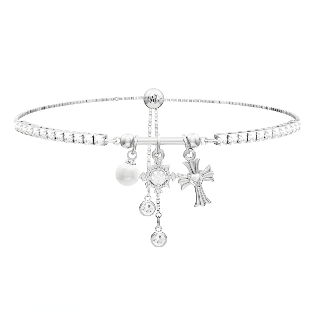 Cross & Starburst Stackable Bracelet Set (Light Luxury Niche Exquisite Bracelet Set)