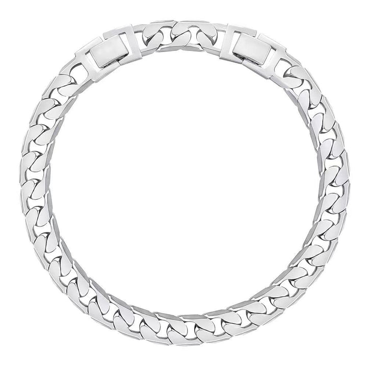925 Sterling Silver Plated Cuban Link Chunky Chain Anklet