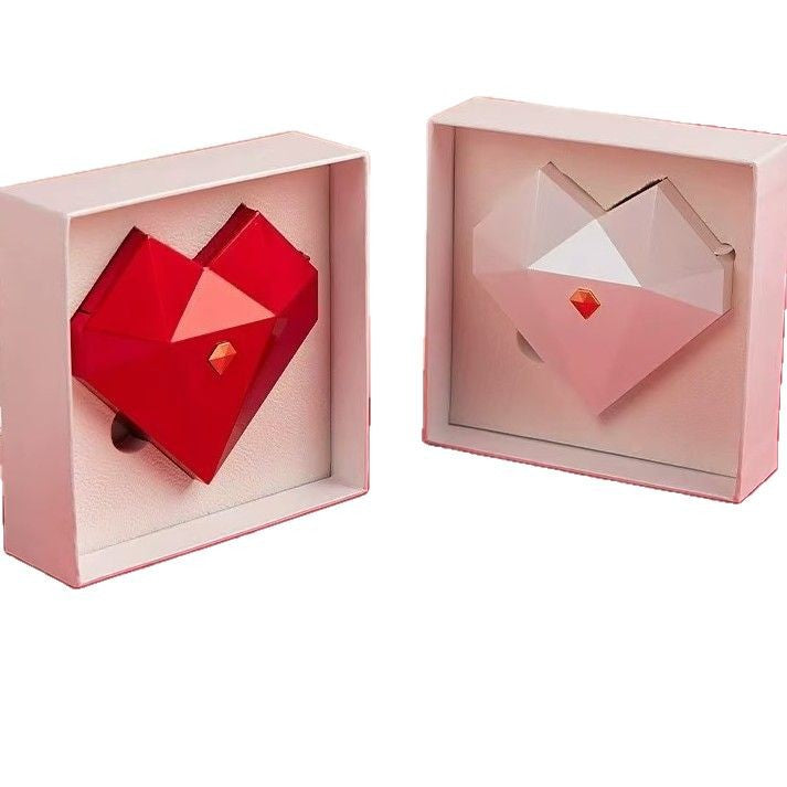 Geometric Heart Jewelry Box (Luxury Romantic Storage Style)