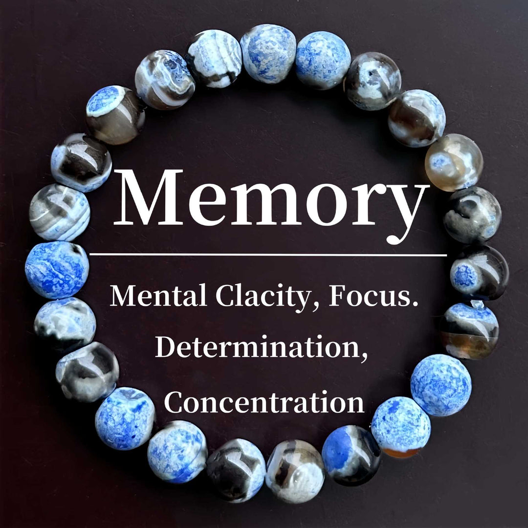 Mexican Blue Fire Agate Wealth Bracelet for Men & Women