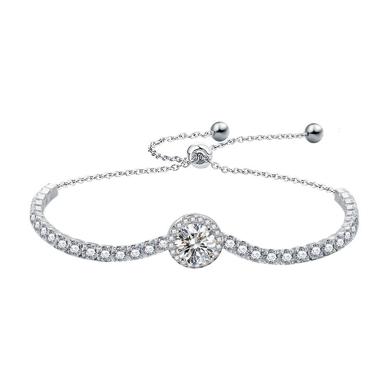 Luxury S925 Sterling Silver Moissanite “Starlight” Bracelet for Women