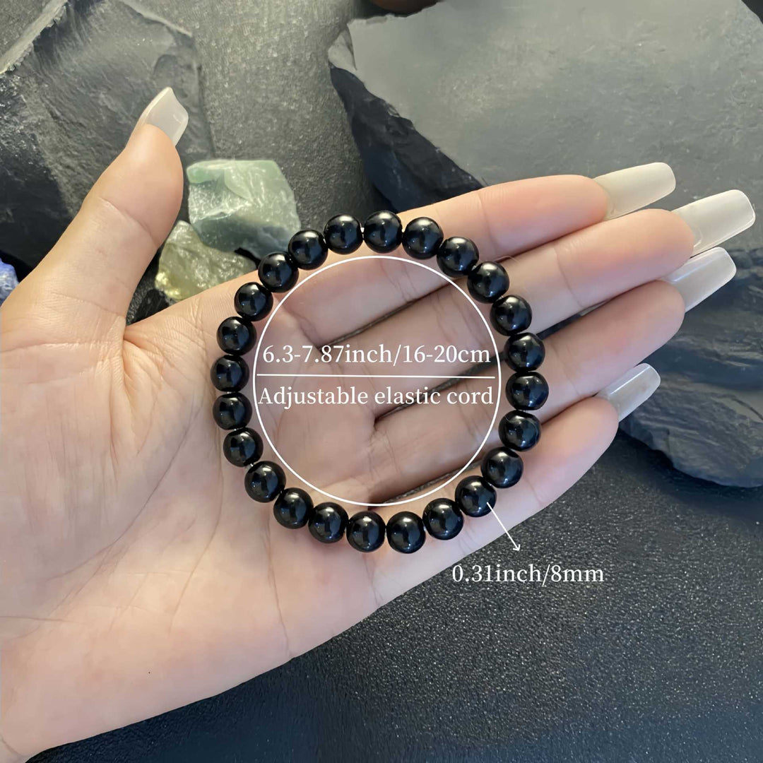 Natural Black Obsidian Good Luck Bracelet