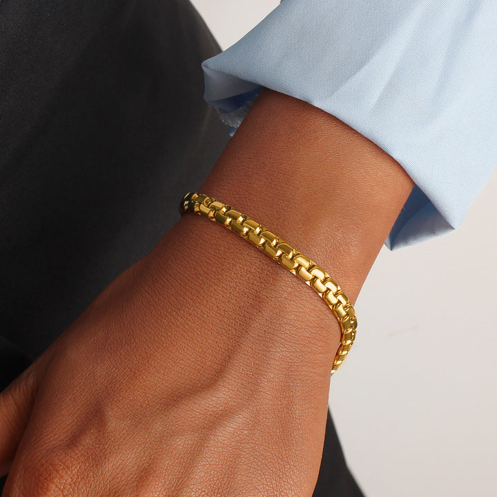 Vintage Gold Chain Stackable Bracelet Set (Light Luxury Niche Versatile Bracelets)