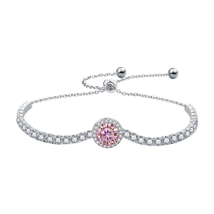Luxury S925 Sterling Silver Moissanite “Starlight” Bracelet for Women