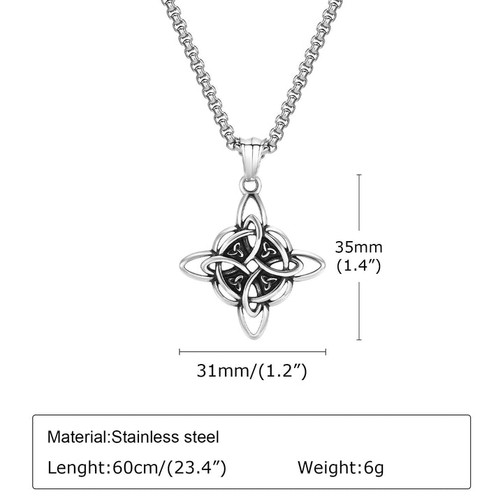 Celtic Knot Stainless Steel Necklace (Three Colors · Eternal Symbol Design)