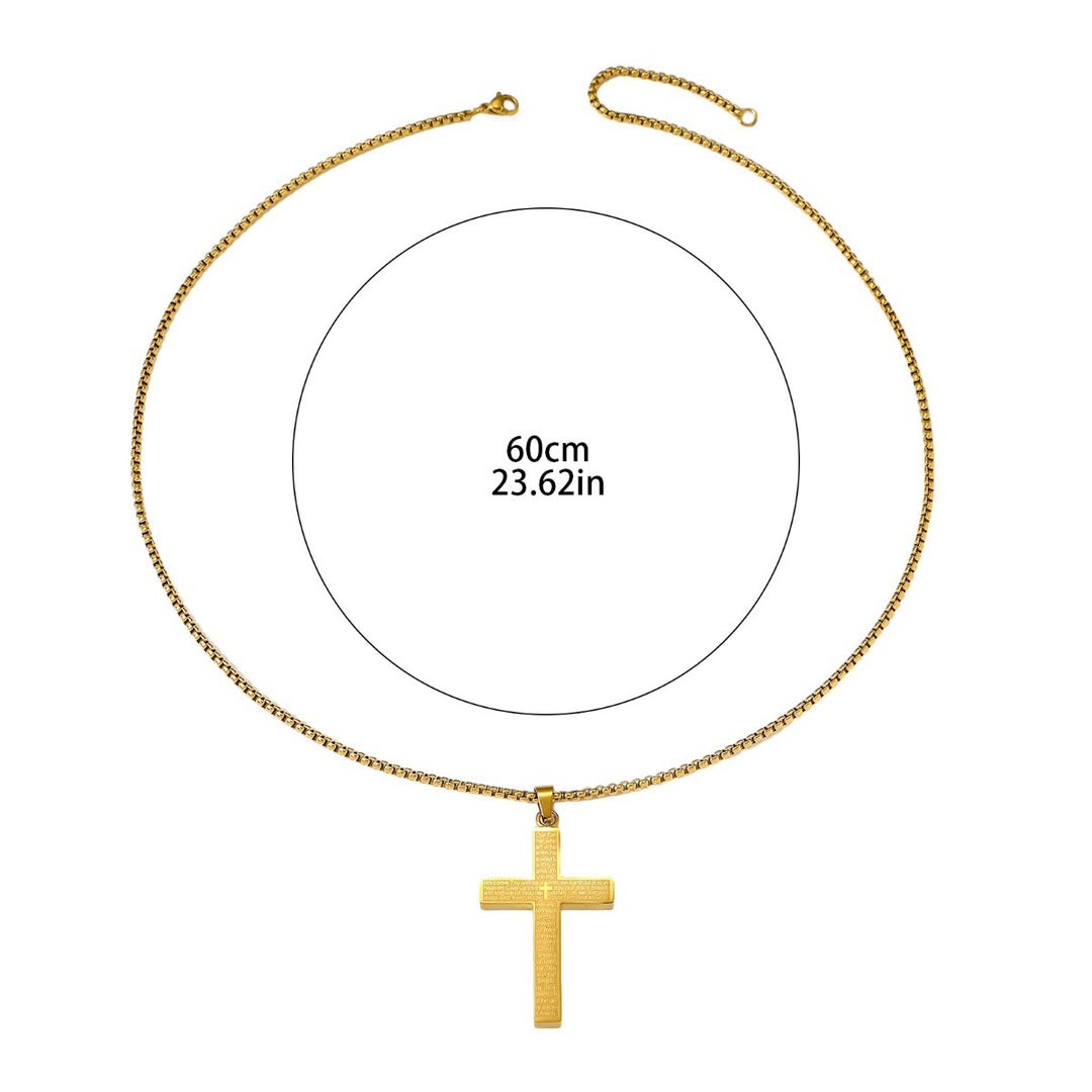 2025 New Cross Titanium Steel Necklace – Unisex Stainless Steel Pendant Necklace
