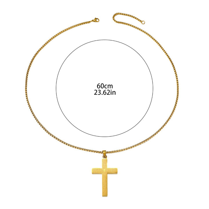2025 New Cross Titanium Steel Necklace – Unisex Stainless Steel Pendant Necklace