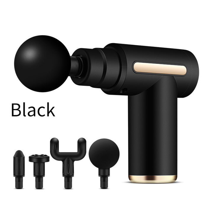Mini Portable Massage Gun, Multi-Speed Electric Muscle Massager with 4 Interchangeable Heads for Sports & Home Use