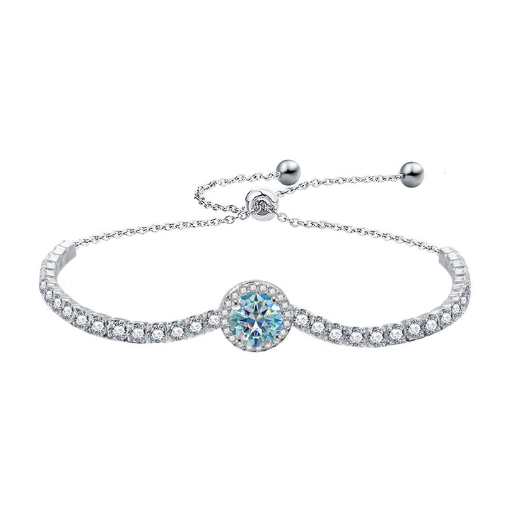 Luxury S925 Sterling Silver Moissanite “Starlight” Bracelet for Women