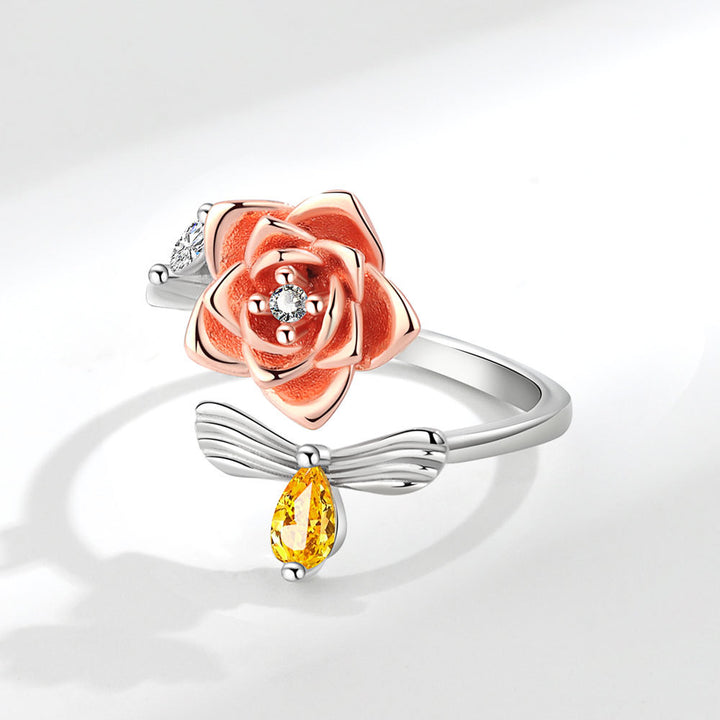 Adjustable Rotating Flower Ring – Creative Stress-Relief Rose Ring for Women