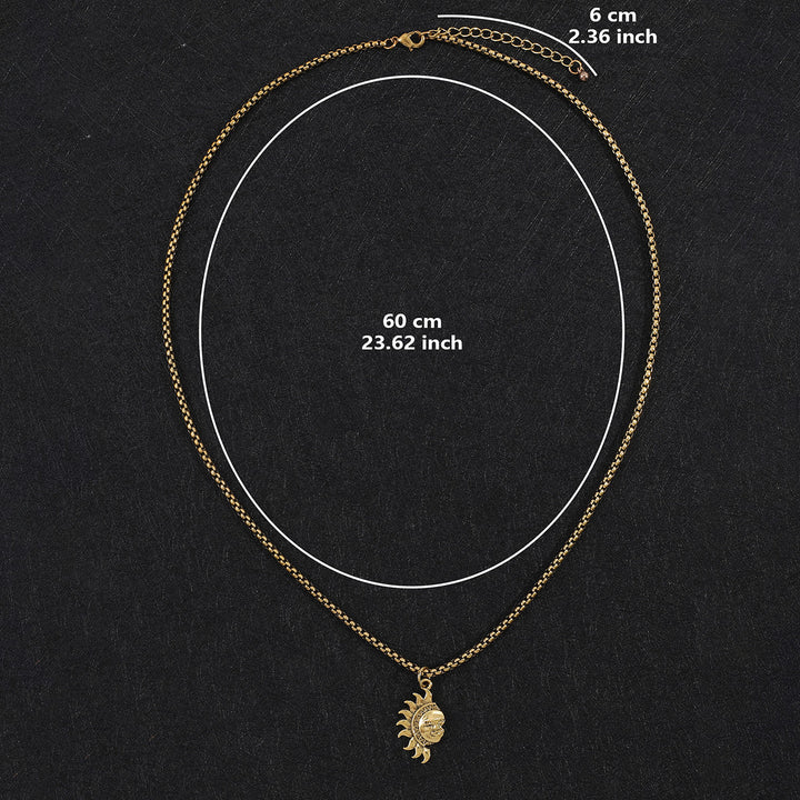 Sun & Moon Asymmetric Couples Jewelry Set – Necklace & Earrings