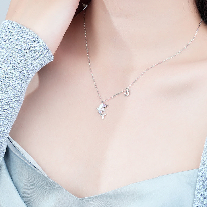 “Dolphin Love” S925 Sterling Silver Necklace
