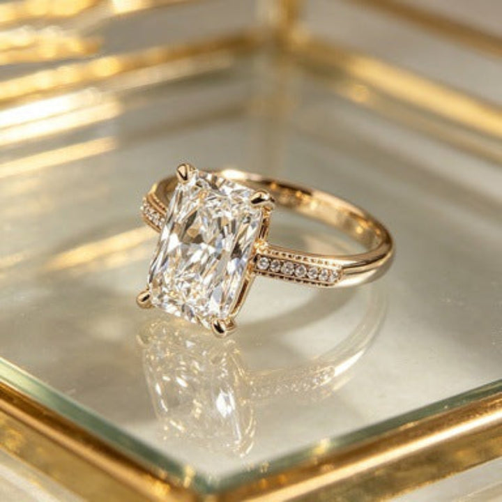 S925 Silver Multi‑Cut Center Stone Women Ring, Oval & Radiant Cut Multi‑Color Stone Engagement Slim Band