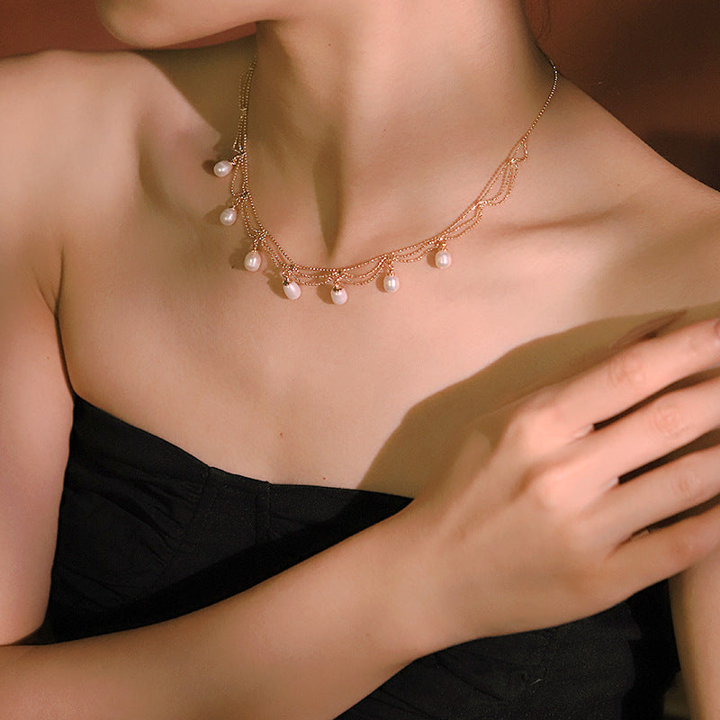 Pearl Tassel Necklace (Women's Elegant Mature Style)