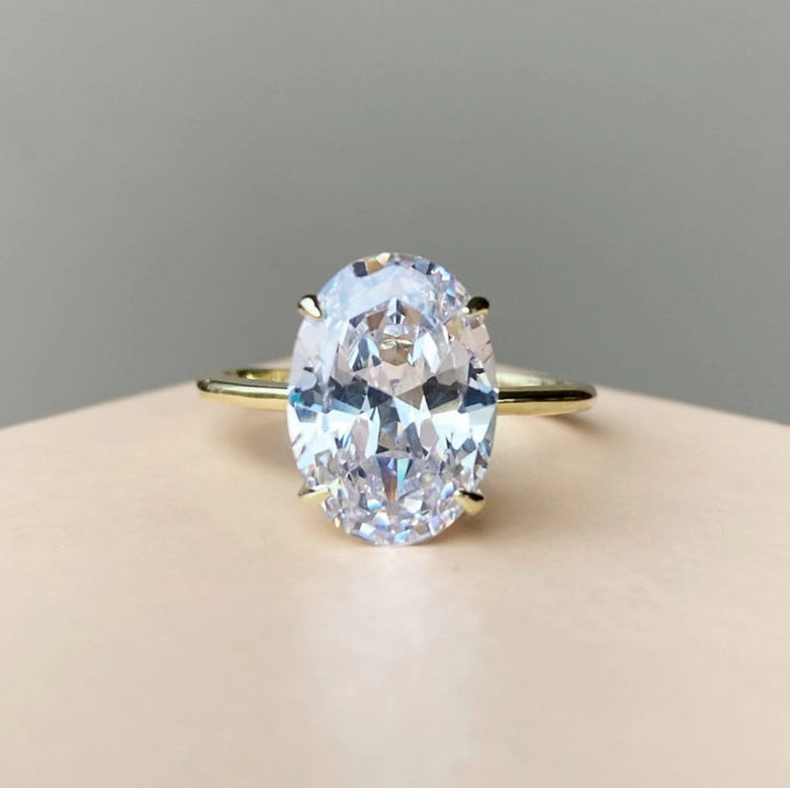 Minimalist INS-Style Cubic Zirconia Ring – Handmade Ultra-Sparkle Diamond-Inspired Design