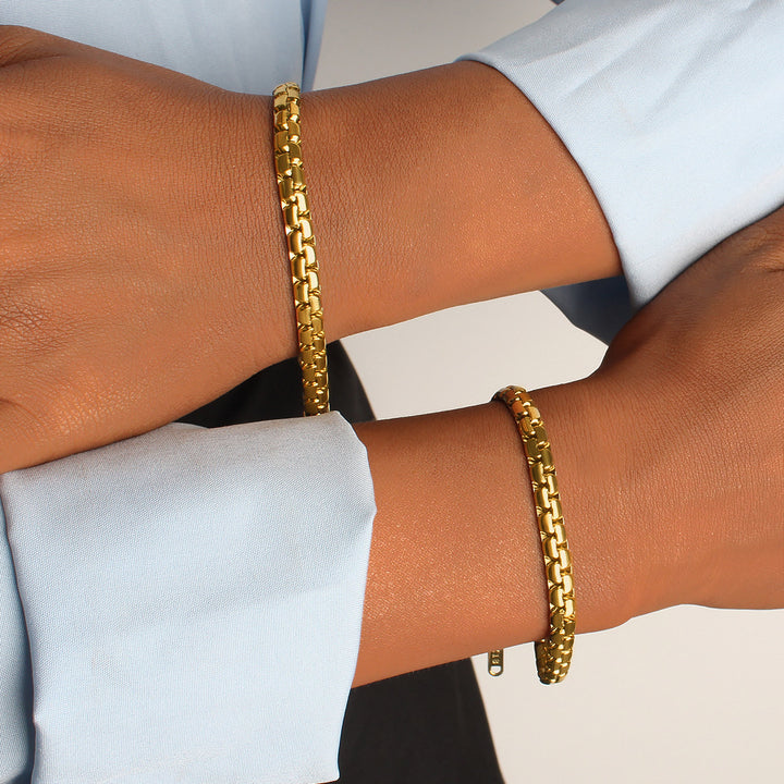 Vintage Gold Chain Stackable Bracelet Set (Light Luxury Niche Versatile Bracelets)