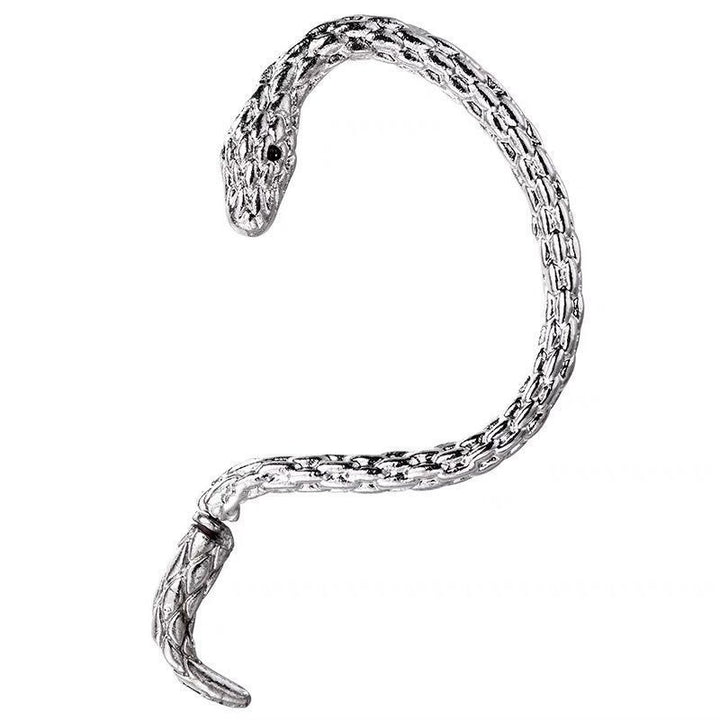 925 Sterling Silver Minimalist Niche Snake Earrings - Snake-Shaped Ear Hooks (Ear Piercing Required)