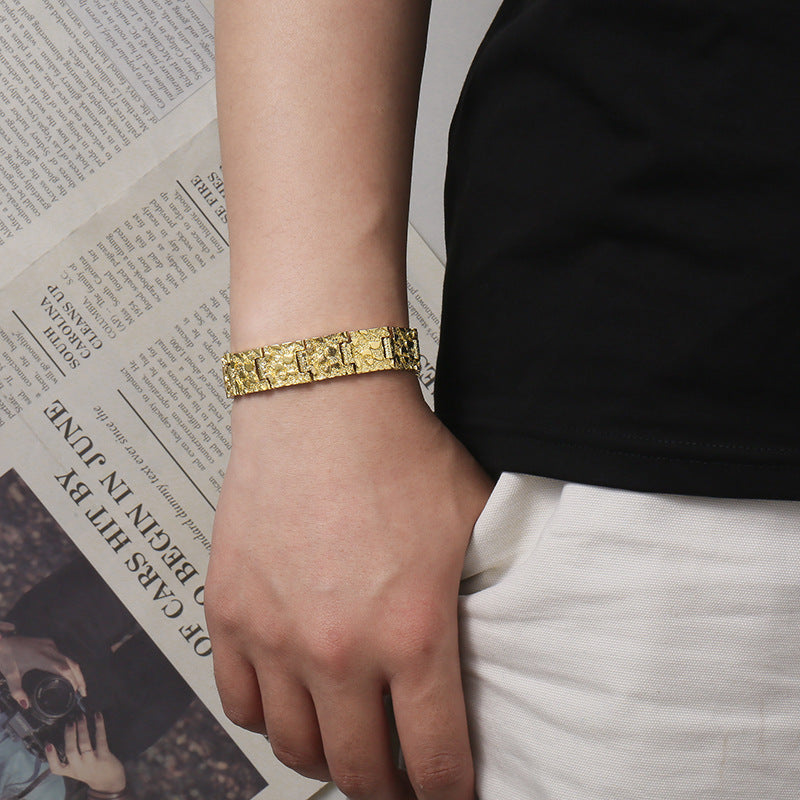 Hip-Hop Street Style Wide Chunky Men's Bracelet