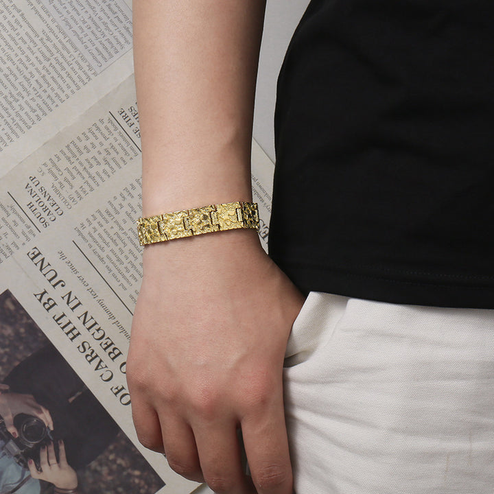 Hip-Hop Street Style Wide Chunky Men's Bracelet