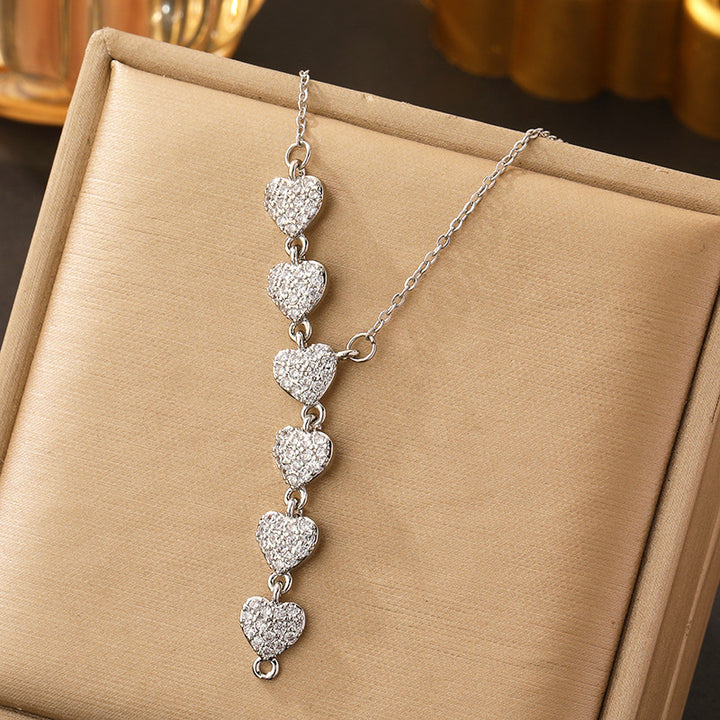 Pavé Starburst Linear Necklace (Light Luxury Niche Clavicle Chain)