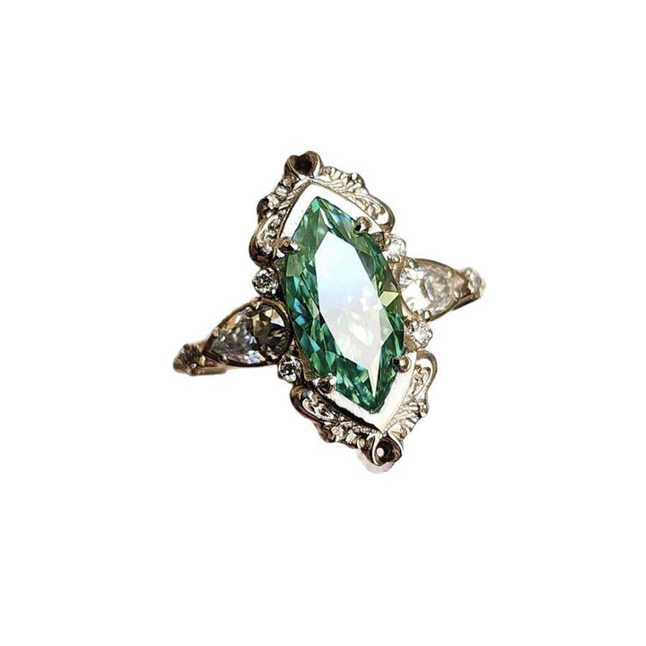 Victorian Style Marquise Cut Vintage Diamond Ring