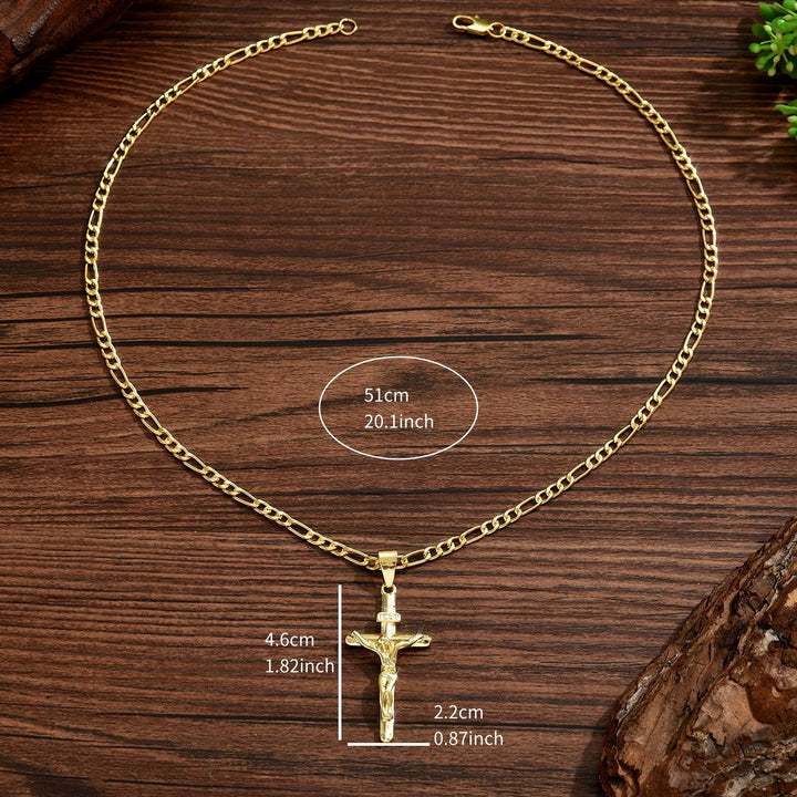 Jesus Cross Pendant Necklace (Vintage Faith Style Personalized Accessory)