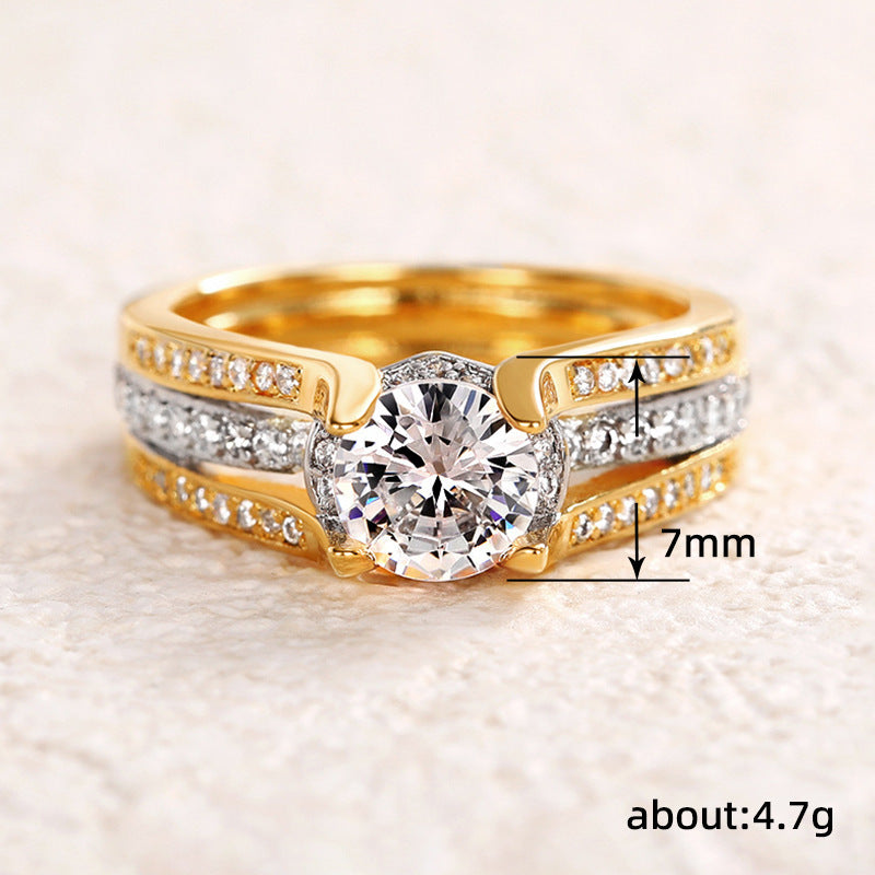 Streamer Twig Center Diamond Multi-Layer Ring (Luxury Ritual Engagement Style)