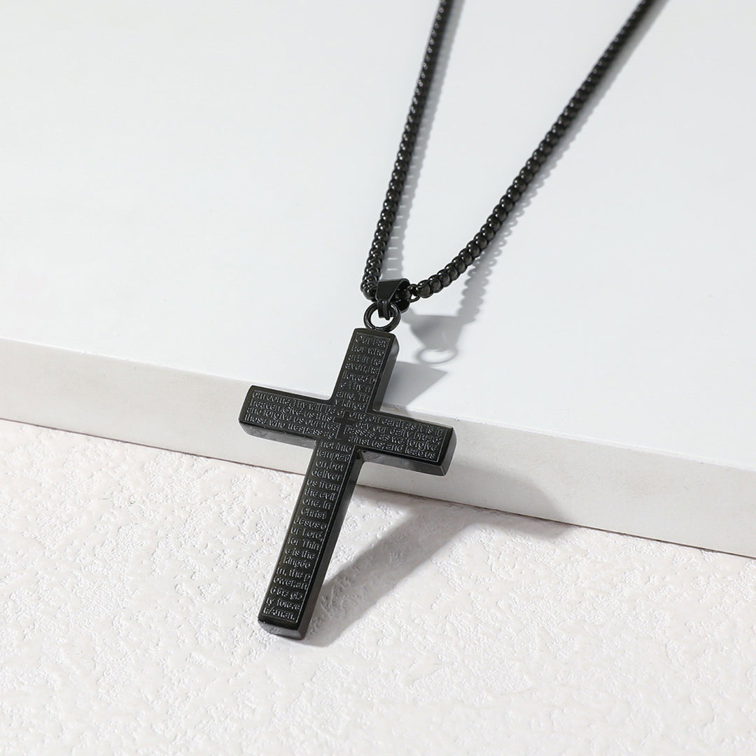 2025 New Cross Titanium Steel Necklace – Unisex Stainless Steel Pendant Necklace