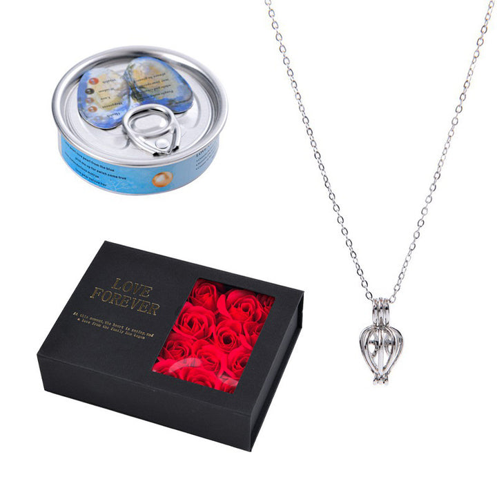Natural Pearl Oyster Necklace Gift Set (Creative DIY Confession Gift)