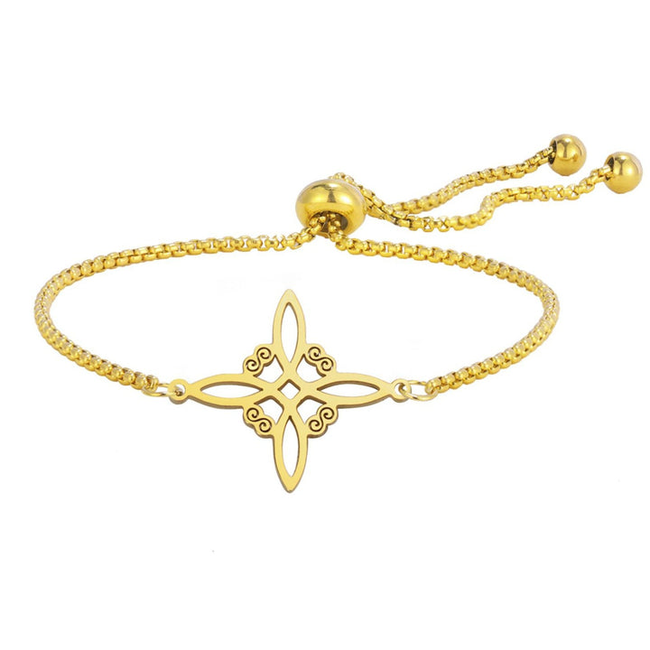 Four-Leaf Flower Hollow Bracelet (Light Luxury Minimalist Style Series)
