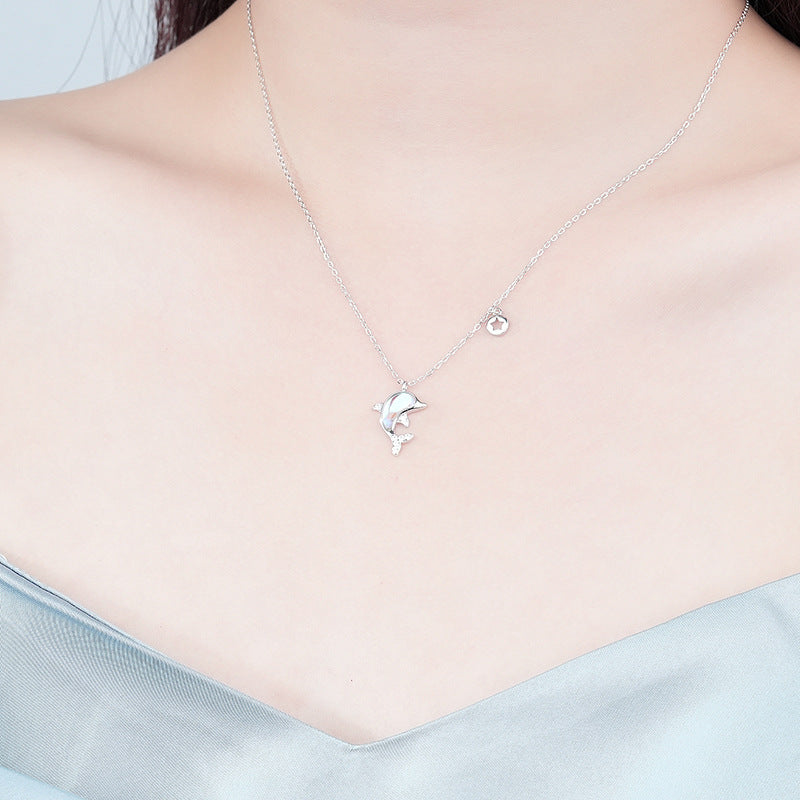 “Dolphin Love” S925 Sterling Silver Necklace