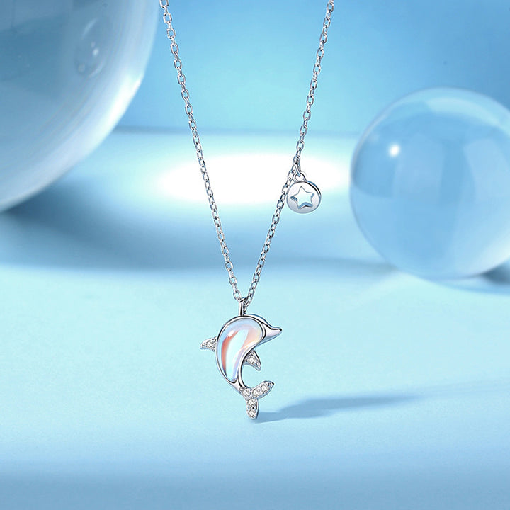 “Dolphin Love” S925 Sterling Silver Necklace