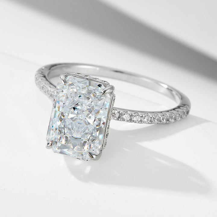4-11 Size Square Diamond Ring (Luxury Elegant Multi-Color Style)