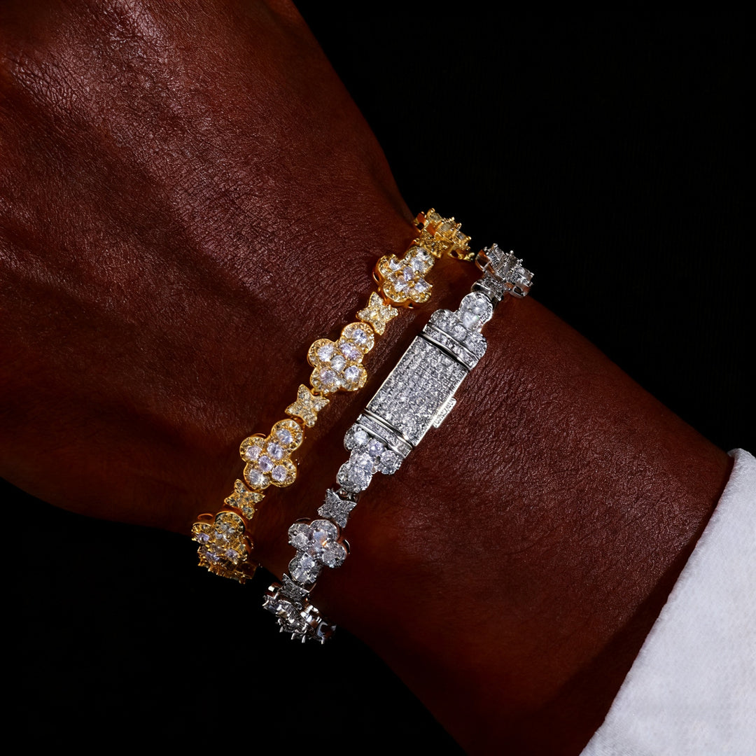 Hip-Hop Cross Men's Bracelet - Full Diamond Trendy Bracelet