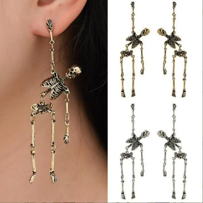 Halloween Skull Drop Earrings – Spooky & Fun Statement Jewelry