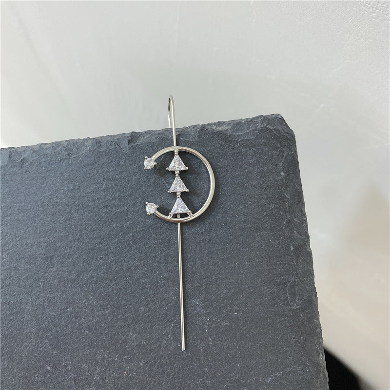 Geometric Diamond Ear Cuff Set (Light Luxury Niche Sweet & Cool Earrings)