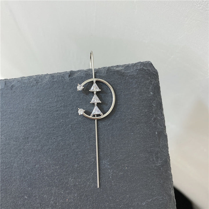 Geometric Diamond Ear Cuff Set (Light Luxury Niche Sweet & Cool Earrings)