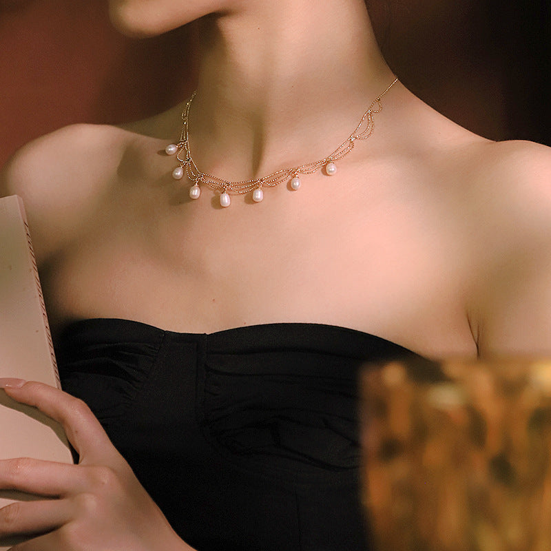Pearl Tassel Necklace (Women's Elegant Mature Style)
