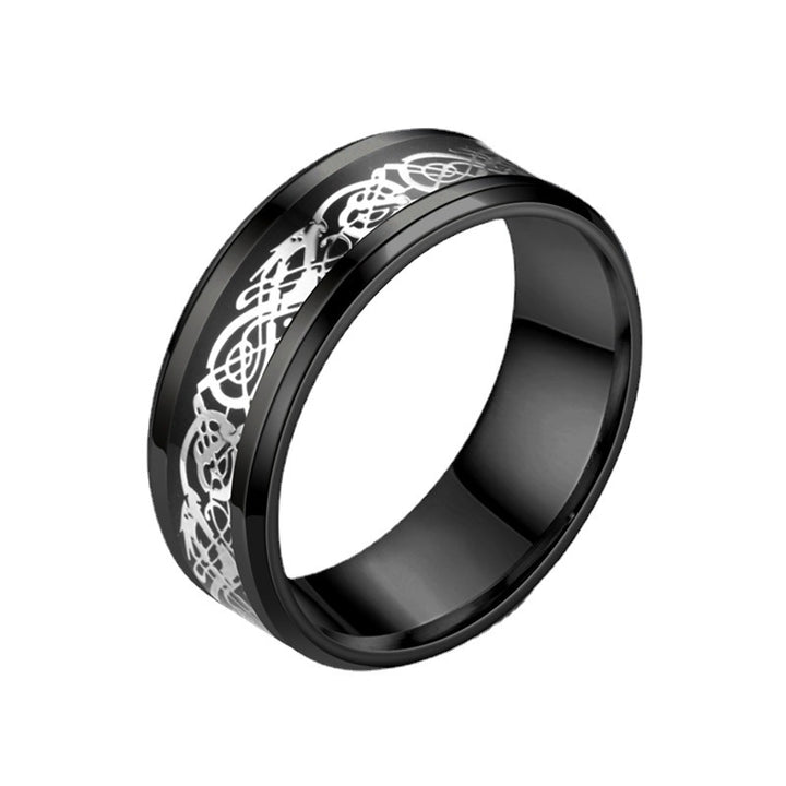 Luxury Sterling Silver Black Dragon Ring (Men) & Heart Cutout CZ Ring (Women) – Couple Rings